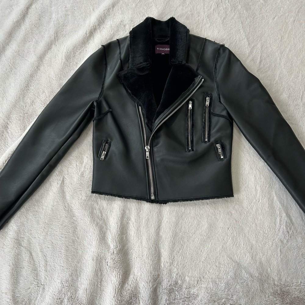 Vigoss Black Women's Leather Jacket size M